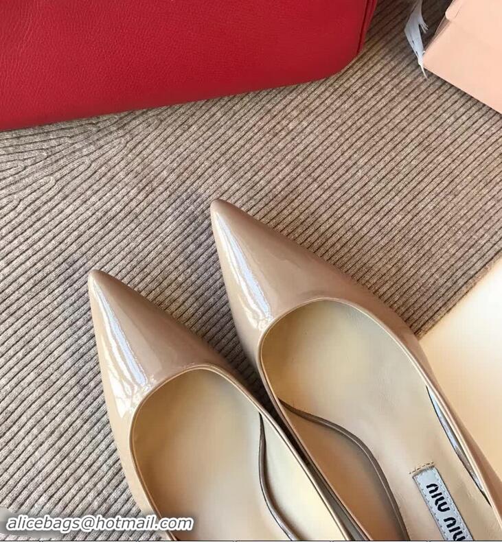 Buy Faux Miu Miu Patent Leather Pumps 50mm Heel MM8835 Nude