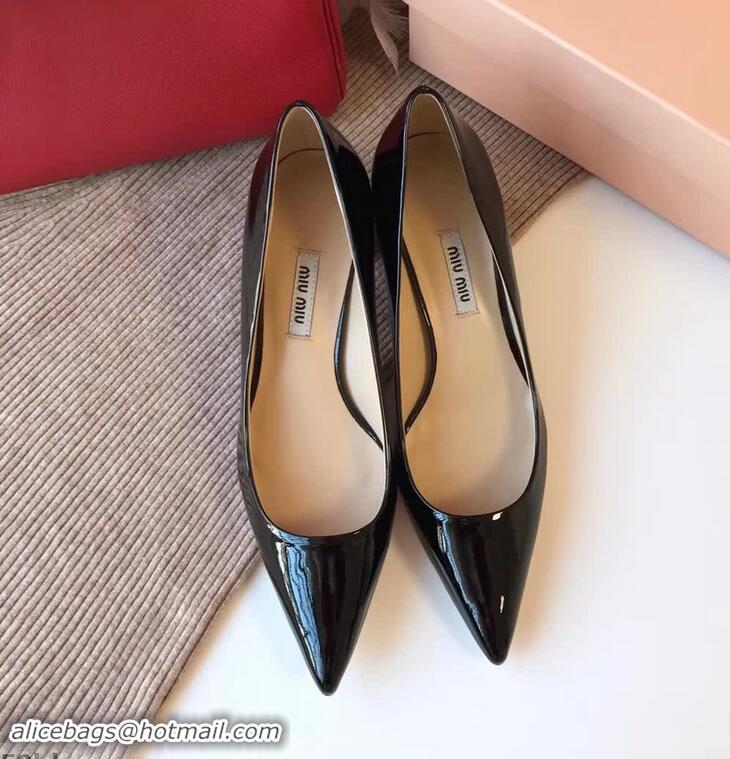 Discount Miu Miu Patent Leather Pumps 50mm Heel MM8835 Black