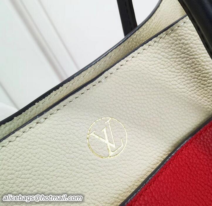 Luxury Louis Vuitton Twist Calfskin and Monogram Canvas On My Side Tote Bag M53824 Rouge Pirate 2019