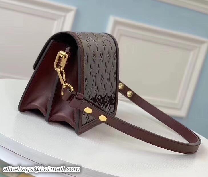 Top Grade Louis Vuitton Monogram Vernis Patent Leather Mini Dauphine Bag M538044 Burgundy 2019