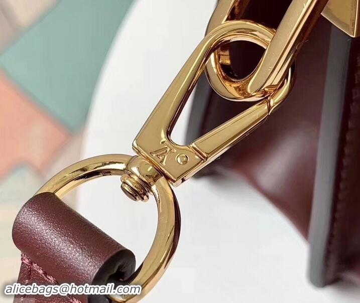 Top Grade Louis Vuitton Monogram Vernis Patent Leather Mini Dauphine Bag M538044 Burgundy 2019