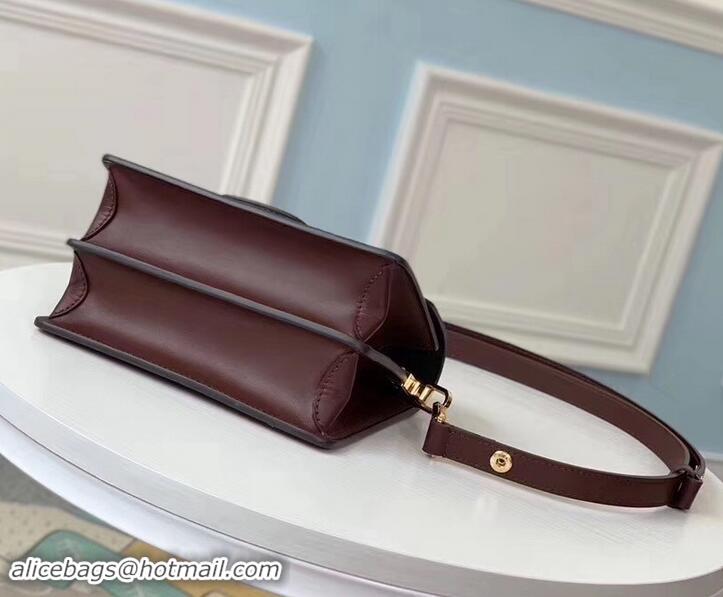 Top Grade Louis Vuitton Monogram Vernis Patent Leather Mini Dauphine Bag M538044 Burgundy 2019