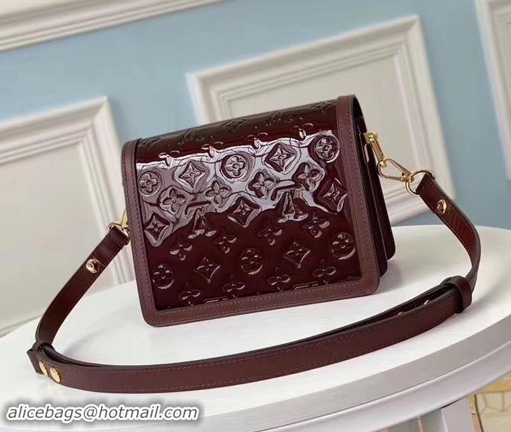 Top Grade Louis Vuitton Monogram Vernis Patent Leather Mini Dauphine Bag M538044 Burgundy 2019