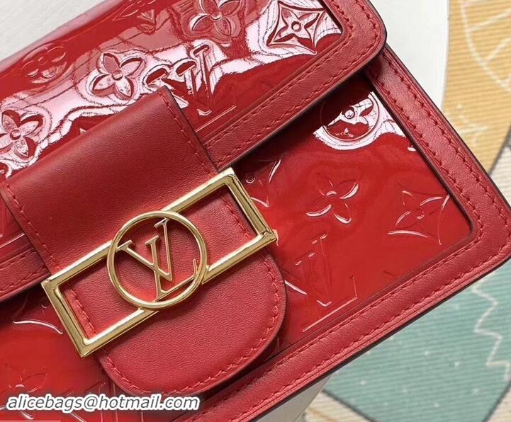 Popular Style Louis Vuitton Monogram Vernis Patent Leather Mini Dauphine Bag M538044 Red 2019