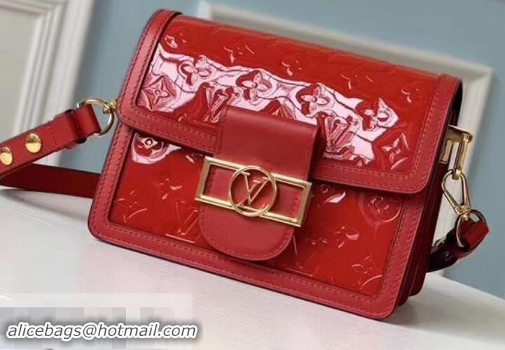 Popular Style Louis Vuitton Monogram Vernis Patent Leather Mini Dauphine Bag M538044 Red 2019