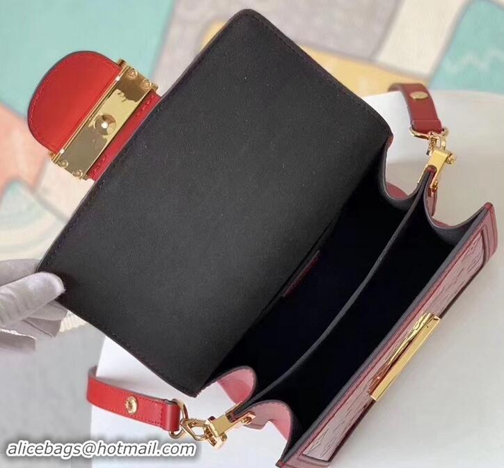 Popular Style Louis Vuitton Monogram Vernis Patent Leather Mini Dauphine Bag M538044 Red 2019