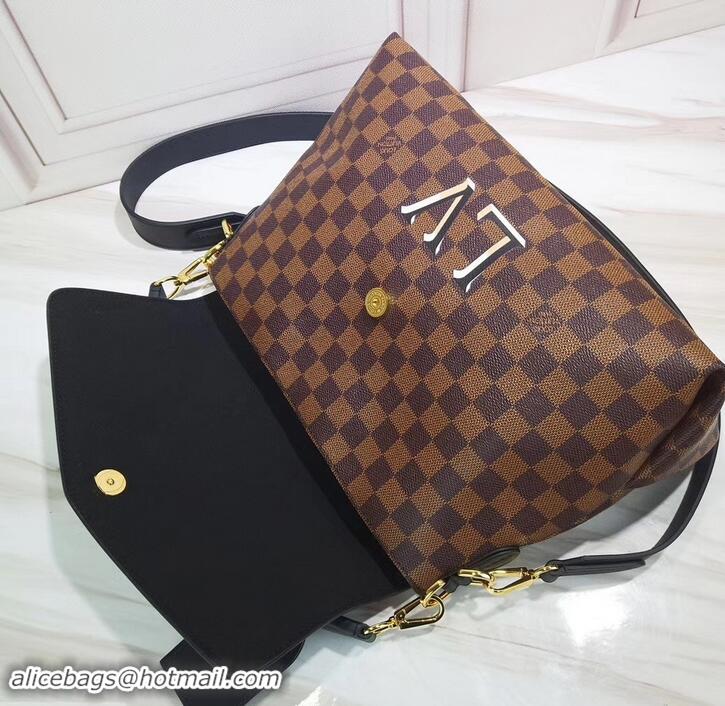 Crafted Louis Vuitton Damier Ebene Canvas 3D LV Beaubourg MM Bag N40177 Noir 2019