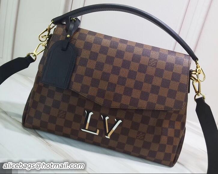 Crafted Louis Vuitton Damier Ebene Canvas 3D LV Beaubourg MM Bag N40177 Noir 2019