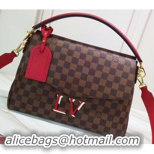 Purchase Louis Vuitton Damier Ebene Canvas 3D LV Beaubourg MM Bag N40176 Scarlet 2019