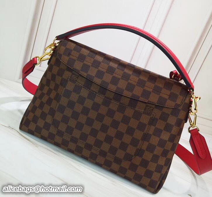 Purchase Louis Vuitton Damier Ebene Canvas 3D LV Beaubourg MM Bag N40176 Scarlet 2019