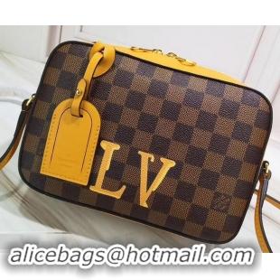 Good Looking Louis Vuitton Damier Ebene Canvas 3D LV Santa Monica Bag N40178 Safran 2019