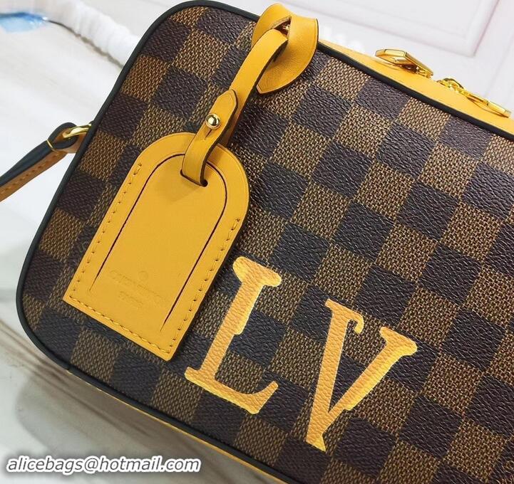 Good Looking Louis Vuitton Damier Ebene Canvas 3D LV Santa Monica Bag N40178 Safran 2019