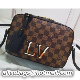 Perfect Louis Vuitton Damier Ebene Canvas 3D LV Santa Monica Bag N40189 Noir 2019