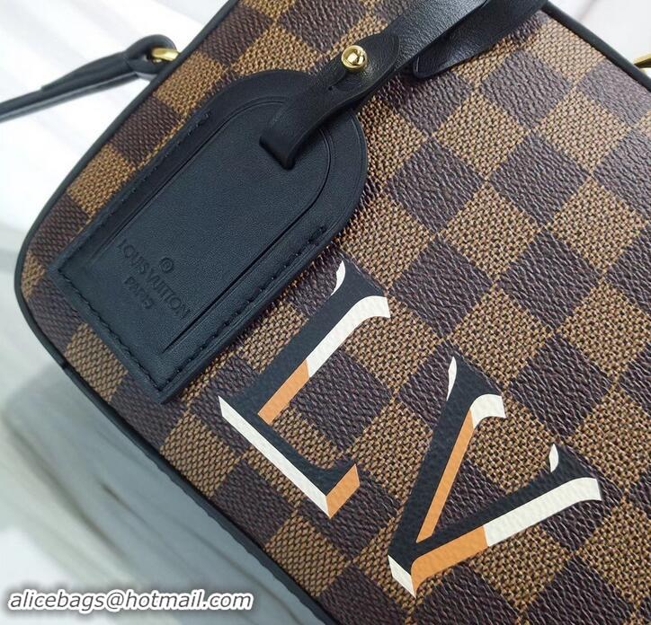 Perfect Louis Vuitton Damier Ebene Canvas 3D LV Santa Monica Bag N40189 Noir 2019