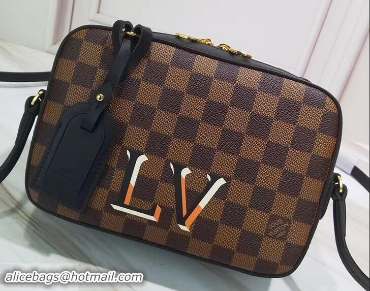 Perfect Louis Vuitton Damier Ebene Canvas 3D LV Santa Monica Bag N40189 Noir 2019