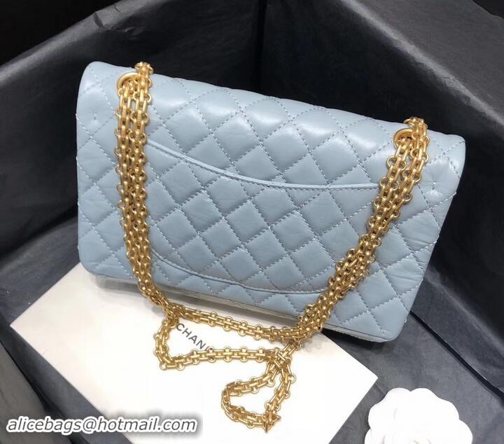 New Design Chanel Original Quality 2.55 Reissue Size 227 Bag azure with gold hardware 602511