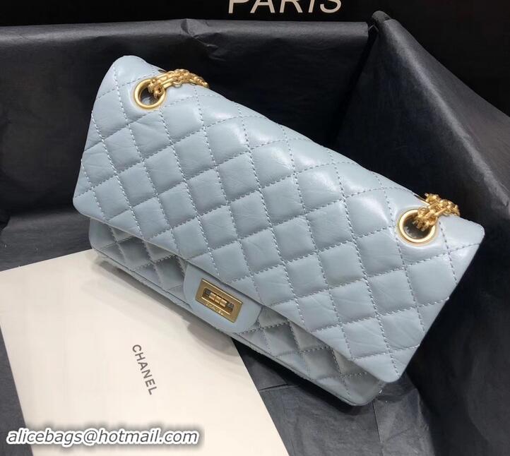 New Design Chanel Original Quality 2.55 Reissue Size 227 Bag azure with gold hardware 602511