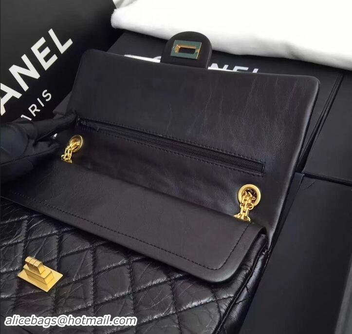 Affordable Price Chanel Original Quality 2.55 Reissue Size 227 calfskin Bag Black with gold hardware 602512