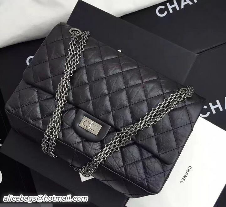 Good Product Chanel Original Quality 2.55 Reissue Size 227 calfskin Bag Black with silver hardware 602512