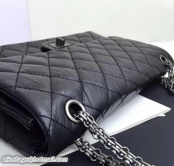 Good Product Chanel Original Quality 2.55 Reissue Size 227 calfskin Bag Black with silver hardware 602512