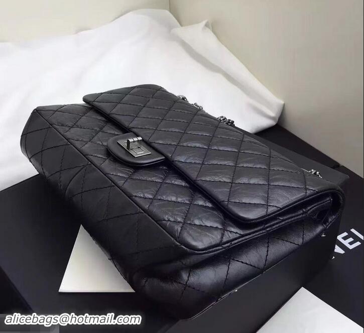 Good Product Chanel Original Quality 2.55 Reissue Size 227 calfskin Bag Black with silver hardware 602512