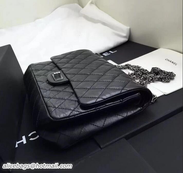 Good Product Chanel Original Quality 2.55 Reissue Size 227 calfskin Bag Black with silver hardware 602512