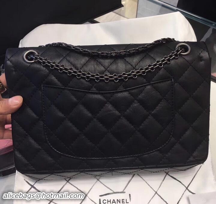 Good Product Chanel Original Quality 2.55 Reissue Size 227 calfskin Bag Black with silver hardware 602512