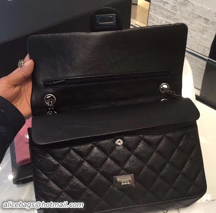 Good Product Chanel Original Quality 2.55 Reissue Size 227 calfskin Bag Black with silver hardware 602512