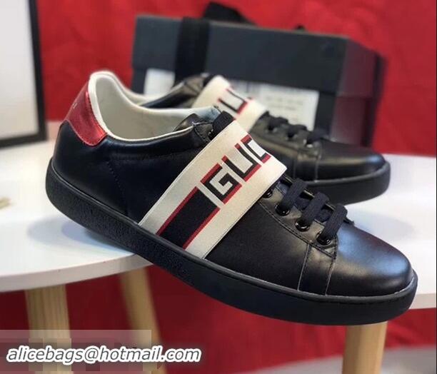 Low Price Gucci Ace Sneakers with Gucci Stripe 525269 Black