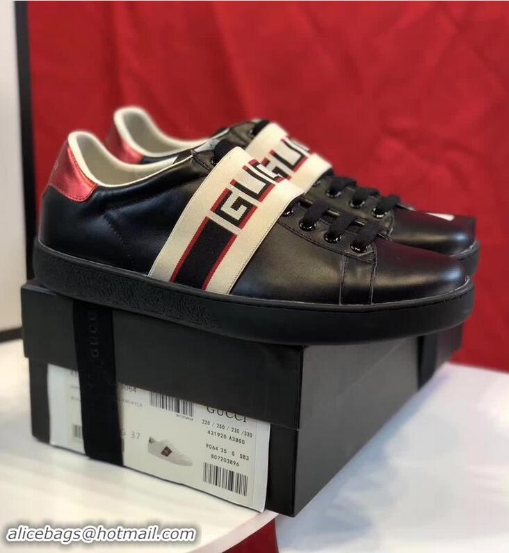 Low Price Gucci Ace Sneakers with Gucci Stripe 525269 Black