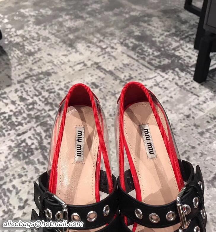 Buy Fashion Miu Miu PVC Ballerinas Flats In Patent Leather MM9019 Red