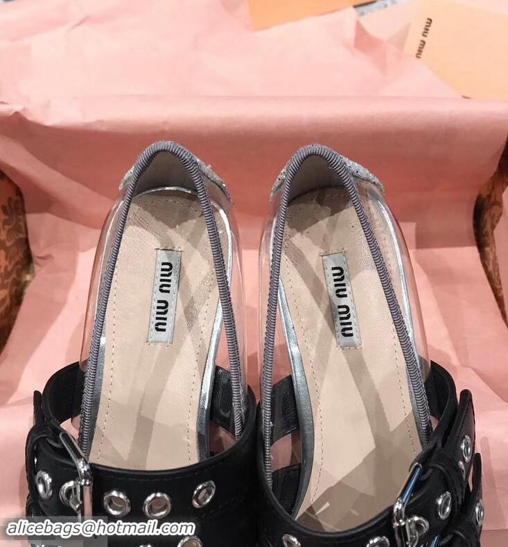 Grade Discount Miu Miu PVC Ballerinas Flats With Crystals MM9019