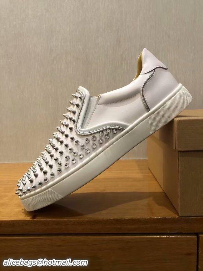 New Product CHRISTIAN LOUBOUTIN Pik Boat glitter leather sneakers CL1028