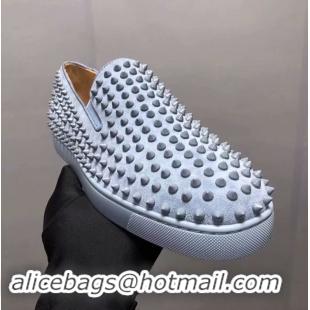 Spot Bulk CHRISTIAN LOUBOUTIN Pik Boat glitter leather sneakers CL1038