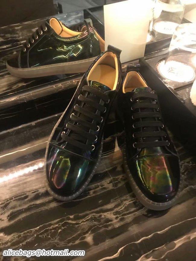 Imitation Bulk CHRISTIAN LOUBOUTIN Pik Boat glitter leather sneakers CL1045