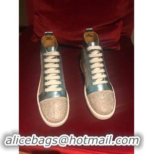 High Imitation CHRISTIAN LOUBOUTIN Pik Boat glitter leather sneakers CL1046