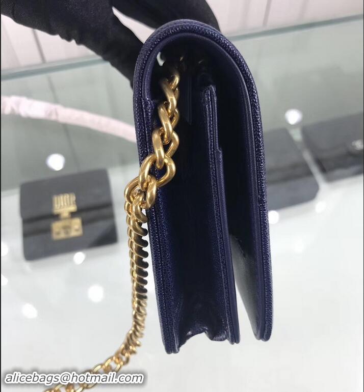 Discount Chanel Caviar Leather Boy Wallet On Chain WOC Bag A81969 Navy Blue 2019