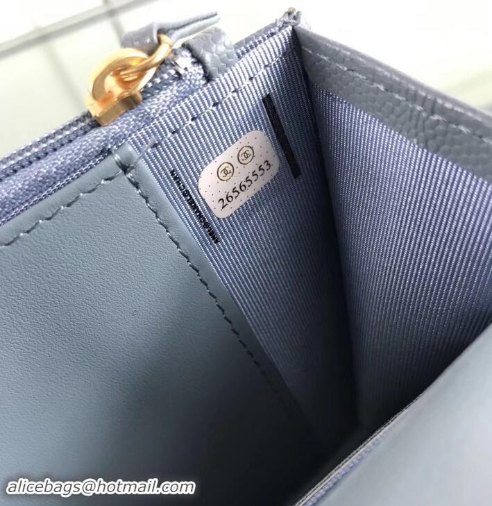 Luxury Chanel Caviar Leather Wallet On Chain WOC Bag A33814 Gray 2019