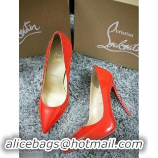 Imitation Christian Louboutin So Kate Patent Leather Red Sole 10CM Heel Pumps CL8222 RED