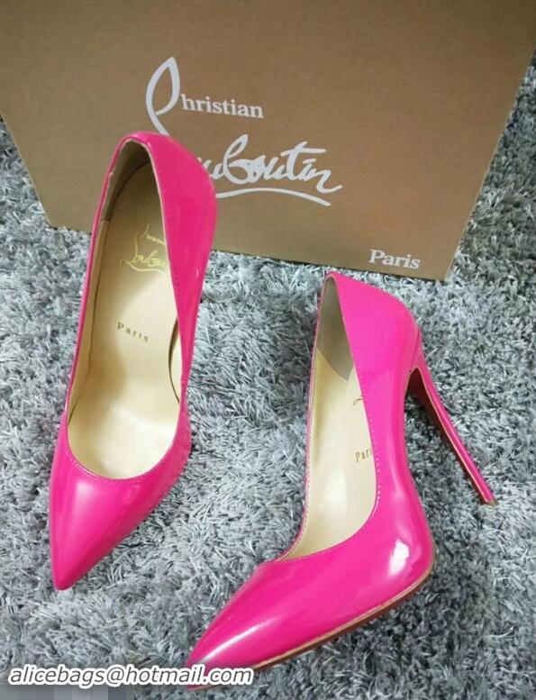 Low Cost Christian Louboutin So Kate Patent Leather Red Sole 10CM Heel Pumps CL8222 Pink