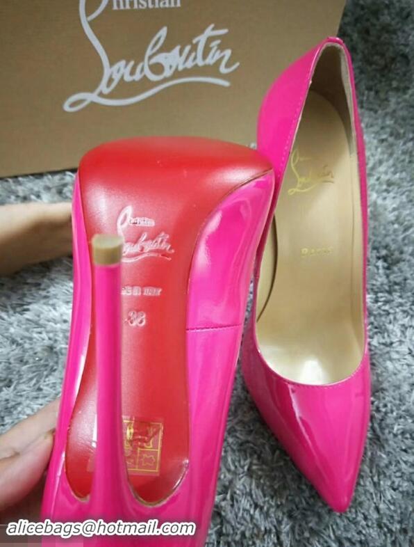 Low Cost Christian Louboutin So Kate Patent Leather Red Sole 10CM Heel Pumps CL8222 Pink