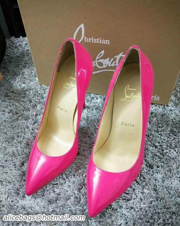 Low Cost Christian Louboutin So Kate Patent Leather Red Sole 10CM Heel Pumps CL8222 Pink