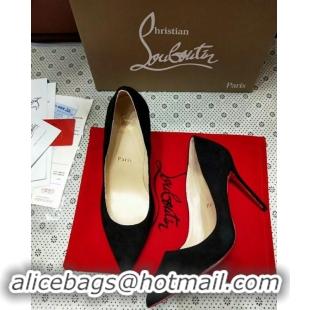 Feminine Christian Louboutin So Kate Patent Red Sole Suede Pumps CL9220 Black