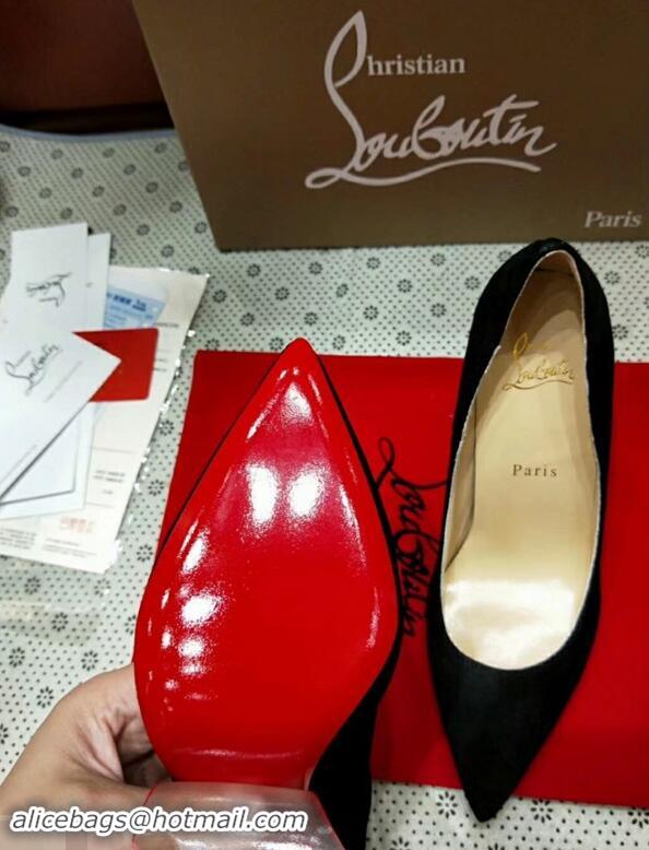 Feminine Christian Louboutin So Kate Patent Red Sole Suede Pumps CL9220 Black