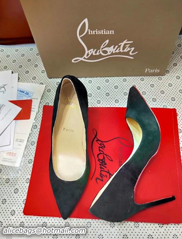 Feminine Christian Louboutin So Kate Patent Red Sole Suede Pumps CL9220 Black