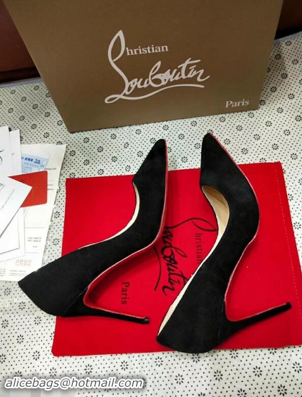 Feminine Christian Louboutin So Kate Patent Red Sole Suede Pumps CL9220 Black