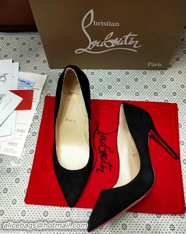 Feminine Christian Louboutin So Kate Patent Red Sole Suede Pumps CL9220 Black