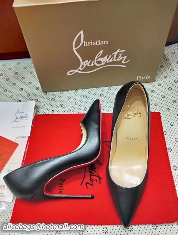 Most Popular Christian Louboutin So Kate Patent Red Sole lambskin Pumps CL9221 Black