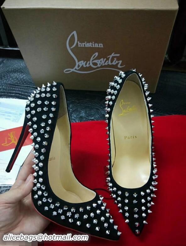 Lowest Price Christian Louboutin Glitter Multi Pigalle Spikes Pumps CL9874 Black