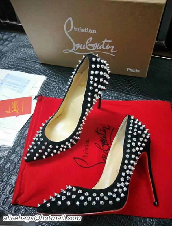 Lowest Price Christian Louboutin Glitter Multi Pigalle Spikes Pumps CL9874 Black